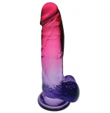 Shades Jelly Ombre Pink & Purple 7" Dildo With Suction Cup Base