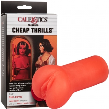 Cheap Thrills The She-Devil Red PureSkin Suction Masturbator 