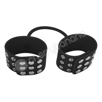 Ouch Black Silicone Cuffs