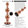 Gender X Gold Digger Small Rose Gold Metal Butt Plug With Black Gem Base