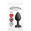 Glams Xchange Heart Small 2.4" Butt Plug With 3 Swappable Gems