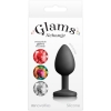 Glams Xchange Round Small 2.4" Butt Plug With 3 Swappable Gems