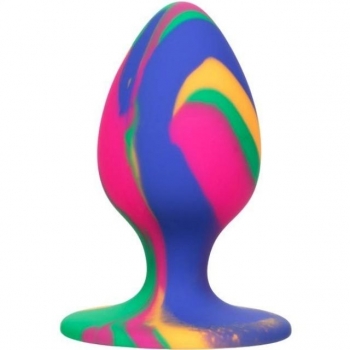 Calexotics Cheeky Medium Tie-Dye 2" Silicone Butt Plug