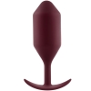 B-Vibe Snug Plug 5 Red Large Weighted Wearable Butt Plug