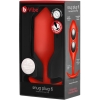 B-Vibe Red Snug Plug 6 Weighted 6.3" Silicone Anal Plug