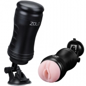 Zolo Solo Handsfree Realistic Masturbator With Suction Cup Mounted Base