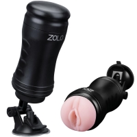 Zolo Solo Handsfree Realistic Masturbator With Suction Cup Mounted Base
