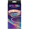 Spectra Bondage Rainbow & Gold Collar With Leash