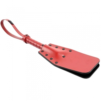 Saffron Studded Spanker Split Seam Faux Leather Spanking Paddle