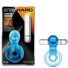 Stay Hard 10 Function Blue Vibrating Tongue Cock Ring With Ball Strap