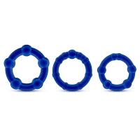 Stay Hard Blue Beaded Cockrings 3 Pack