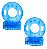 Stay Hard Blue Vibrating Cockrings 2 Pack