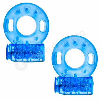 Stay Hard Blue Vibrating Cockrings 2 Pack