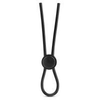 Stay Hard Black Silicone Loop Cock Ring