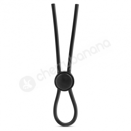 Stay Hard Black Silicone Loop Cock Ring