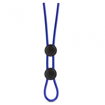 Stay Hard Blue Silicone Double Loop Cock Ring