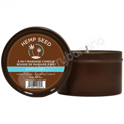 Earthly Body Hemp Seed 3-in-1 Sunsational Massage Candle