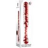 Adam & Eve Sweetheart Swirl Clear & Red Glass Dildo