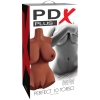 PDX Plus Perfect 10 Torso Vaginal & Anal Masturbator With Breasts - Brown