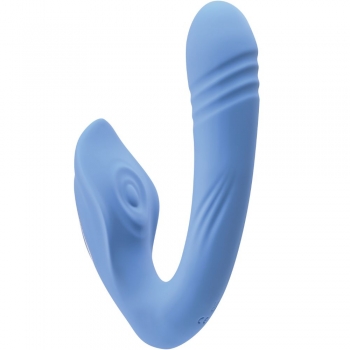 Evolved Tap & Thrust Curved Dual Vibrator With Tapping & Thrusting
