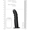 Ouch! Textured Black 8" Curved Hollow Strap-on Adjustable Set