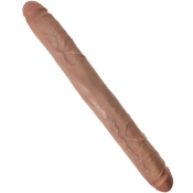 King Cock 16" Tan Thick Double Dildo