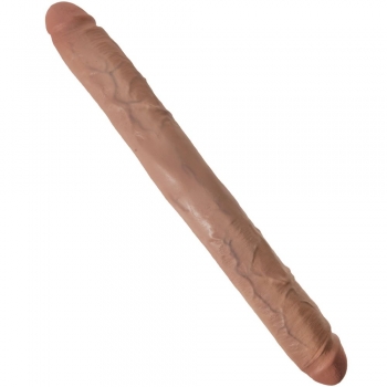 King Cock 16" Tan Thick Double Dildo