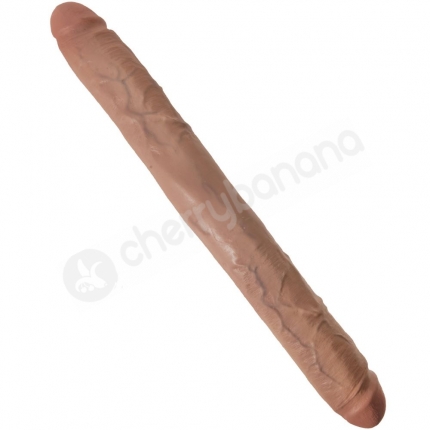 King Cock 16" Tan Thick Double Dildo