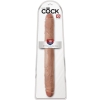 King Cock 16" Tan Thick Double Dildo