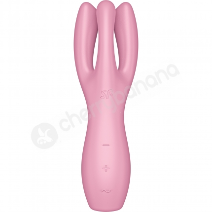 Satisfyer Threesome 3 Pink Triple Head Vibrating Stimulator Satisfyer Threesome 3 Pink Triple Head Vibrating Stimulator