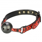 Cherry Banana Thrill Red Faux Leather Ball Gag