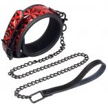 Cherry Banana Thrill Red Faux Leather Bondage Collar