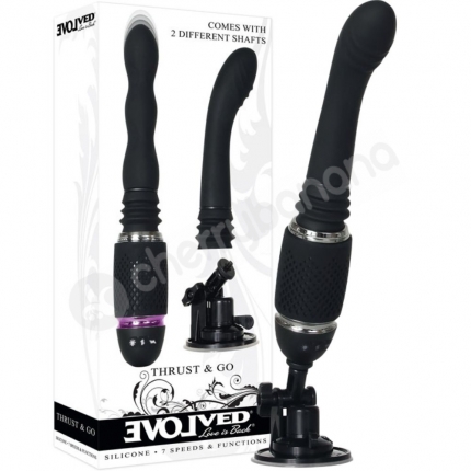 Evolved Thrust & Go Thrusting Vibrator With 2 Shaft Attachments