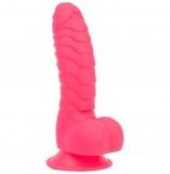 Addiction Tom 7" Silicone Ribbed Dildo With Balls