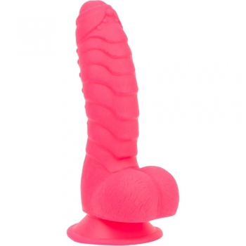 Addiction Tom 7" Silicone Ribbed Dildo With Balls