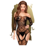 Penthouse Lingerie Black Top-Notch Suspender Bodystocking