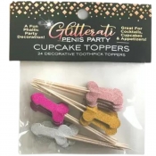 Glitterati Penis Party Picks 24 Decorative Toothpicks