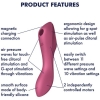 Satisfyer Red Curvy Trinity 3 in 1 Air Wave Vibrator