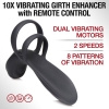 Trinity Silicone Vibrating Girth Enhancer Sleeve & Cock Ring With Remote