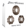 Zero Tolerance Triple Thick Grey Stretchy Cockrings 3pk