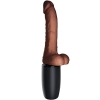 King Cock Plus Brown Triple Threat 7.5'' Thrusting & Heating Cock With Balls