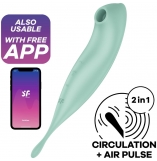 Satisfyer Twirling Pro+ Green 2 In 1 App Controlled Vibrator