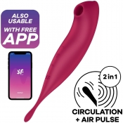 Satisfyer Twirling Pro+ Red 2 in 1 App Controlled Vibrator