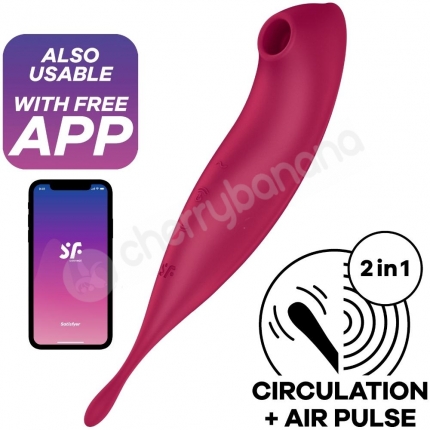 Satisfyer Twirling Pro+ Red 2 in 1 App Controlled Vibrator