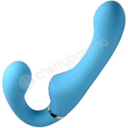 Strap U Blue 10x Mighty Rider Vibrating Silicone Strapless Strap-on Strap U Blue 10x Mighty Rider Vibrating Silicone Strapless Strap-on