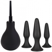 Ultimate Anal Kit With 3 Graduated Butt Plugs & Anal Enema Bulb