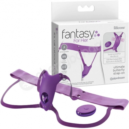 Fantasy For Her Ultimate Butterfly Strap-On Clit Stimulating Vibrating Panties