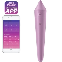 Satisfyer Ultra Power Bullet 8 Purple App Control Narrow Tip Mini Vibrator