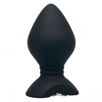 Velvet Plush Black Silicone Expander Butt Plug