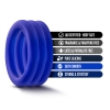 Performance VS2 Pure Premium Silicone Blue Cock Rings Small 3 Pack